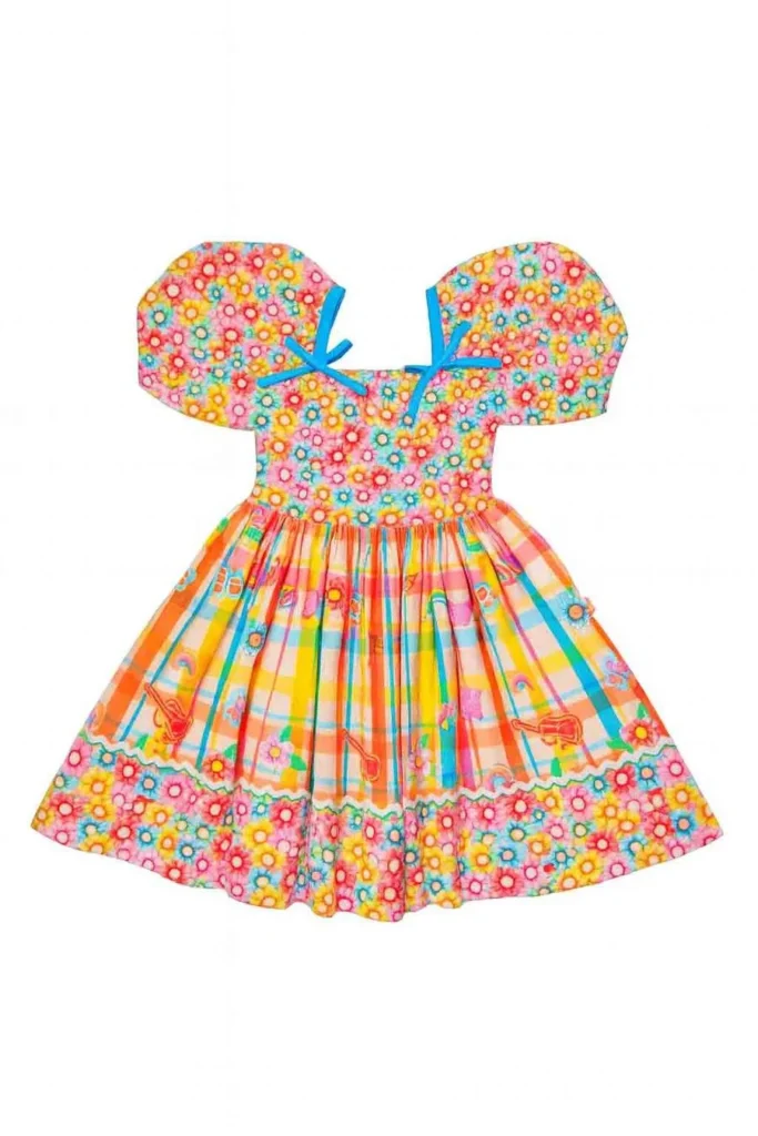 Vestido infantil de festa junina